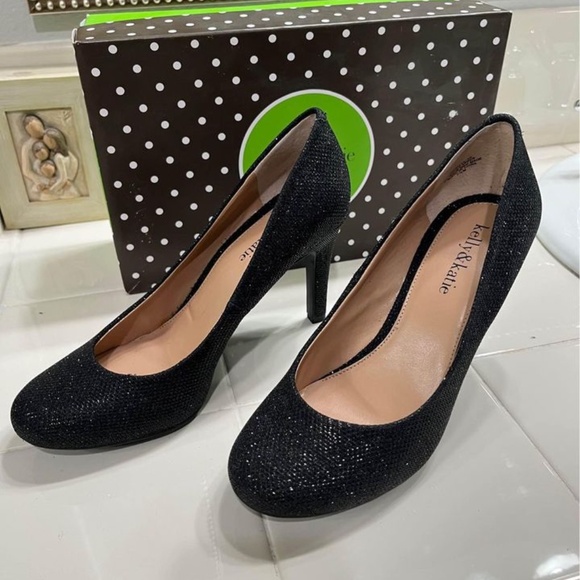 BLACK GLITTER HEELS - Picture 7 of 7